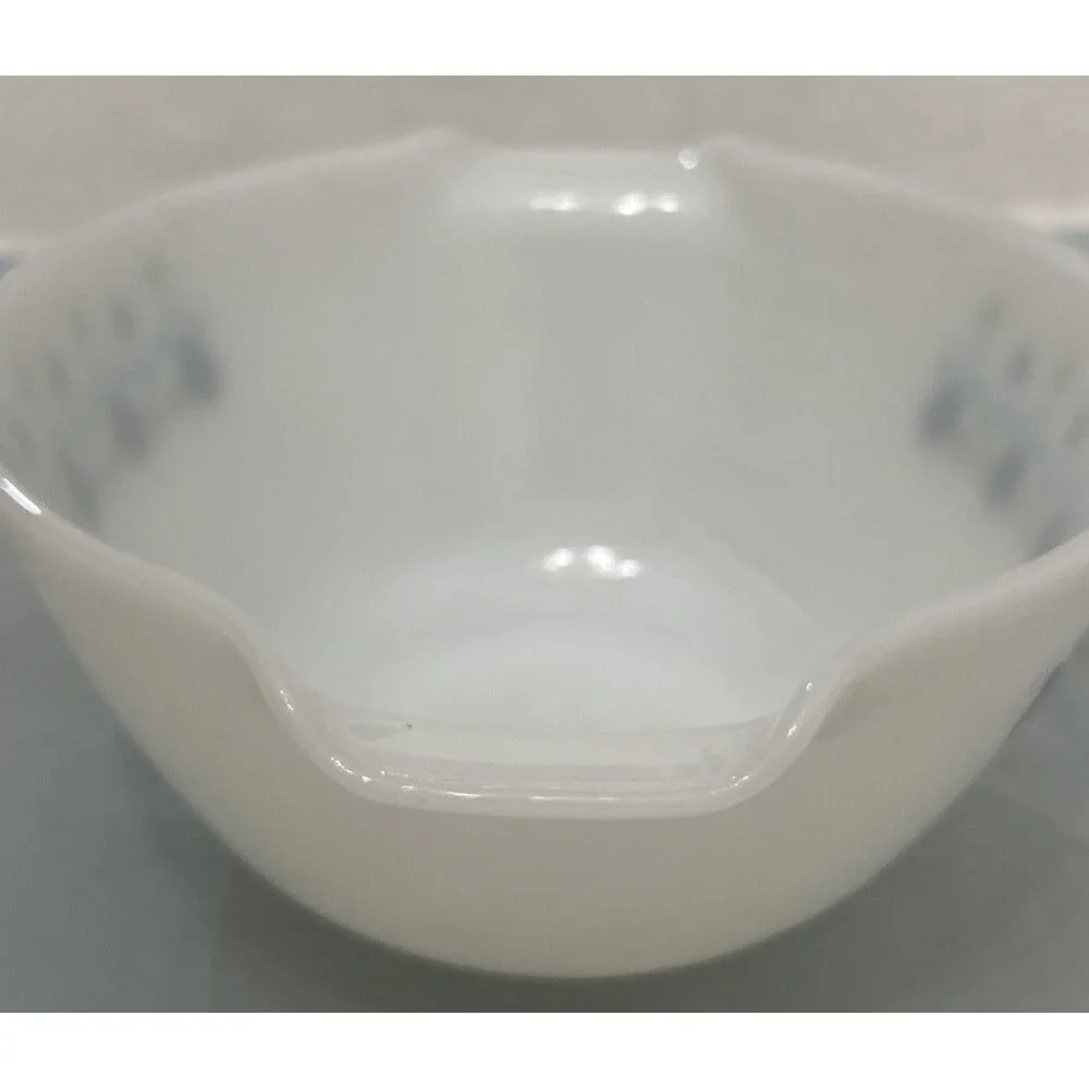 Vintage Fire King Swiss Alpine Milk Glass Mixing Bowl